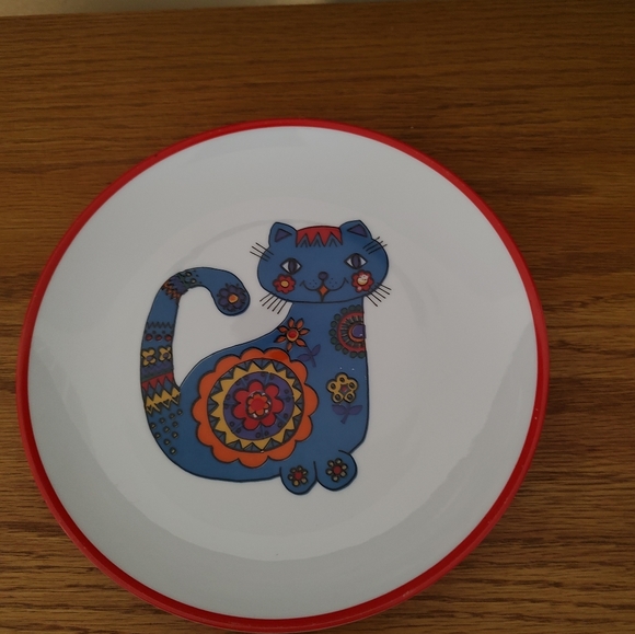 Vintage salad/desert porcelain plate Cat from Germany A. Kaiser company. - Picture 3 of 4